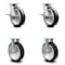 Service Caster 8 Inch Kingpinless Rubber on Aluminum Wheel Caster Brakes 2 Rigid SCC, 2PK SCC-KP30S820-RAR-SLB-2-R-2 - alternate 1